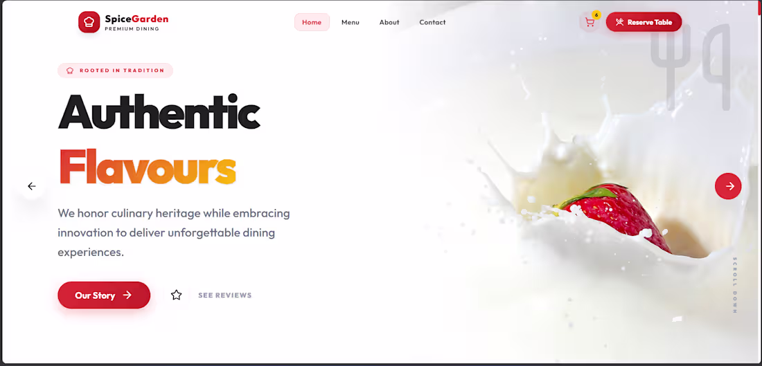 Cover image for Modern Restaurant Website UI Design with React & UX Focus
