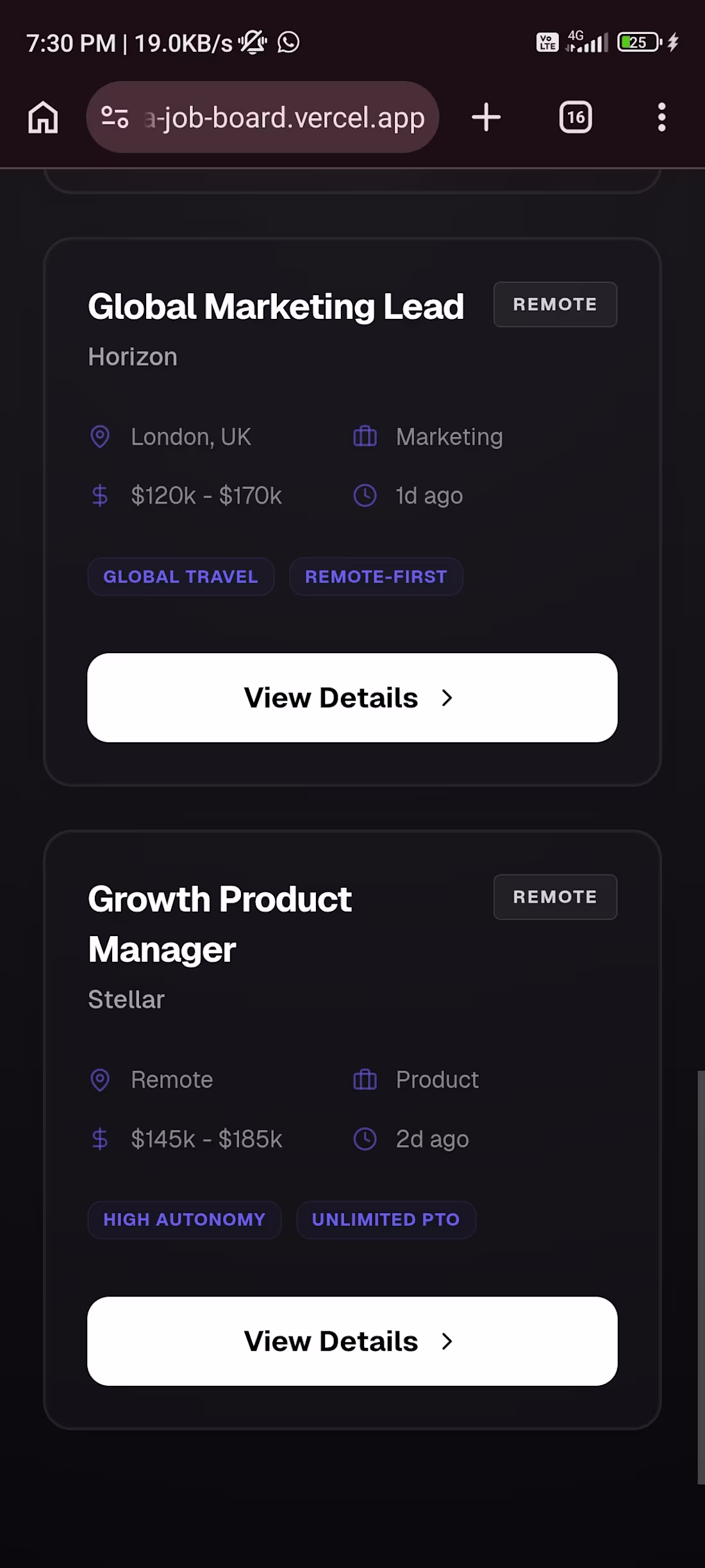 Cover image for Job Board Web Application
Description: Created