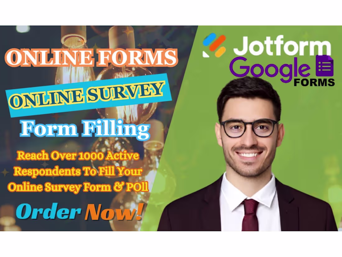 Cover image for I will get 1500 targeted audience fill online survey google jot 