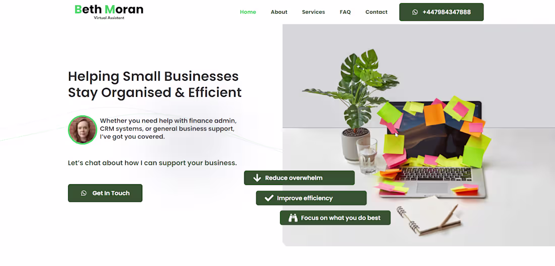 Cover image for Beth Moran Virtual Assistant, Based in Scotland