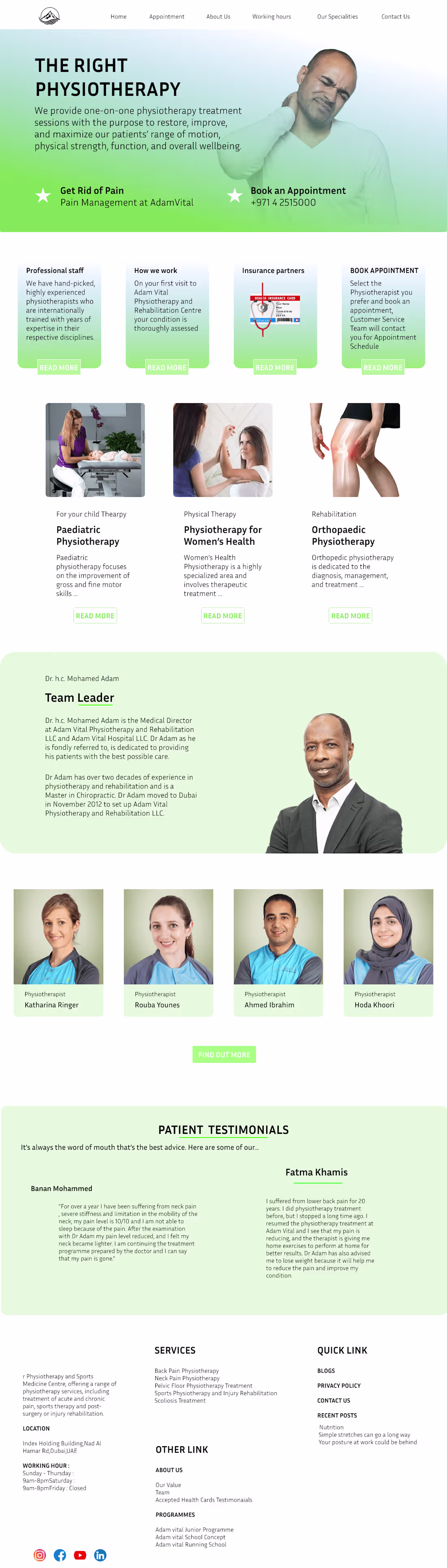 Cover image for Landing page for physio | Portfolio piece