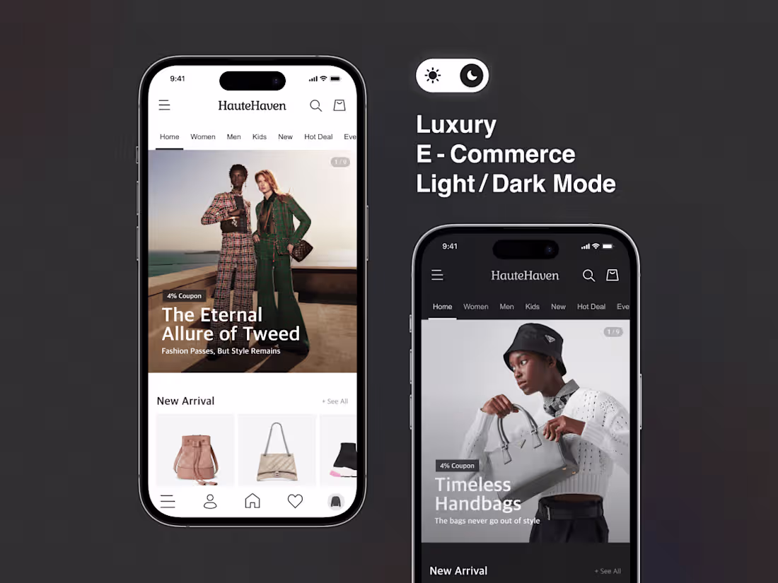 Cover image for Luxury E-commerce UX/UI Web & Mobile App