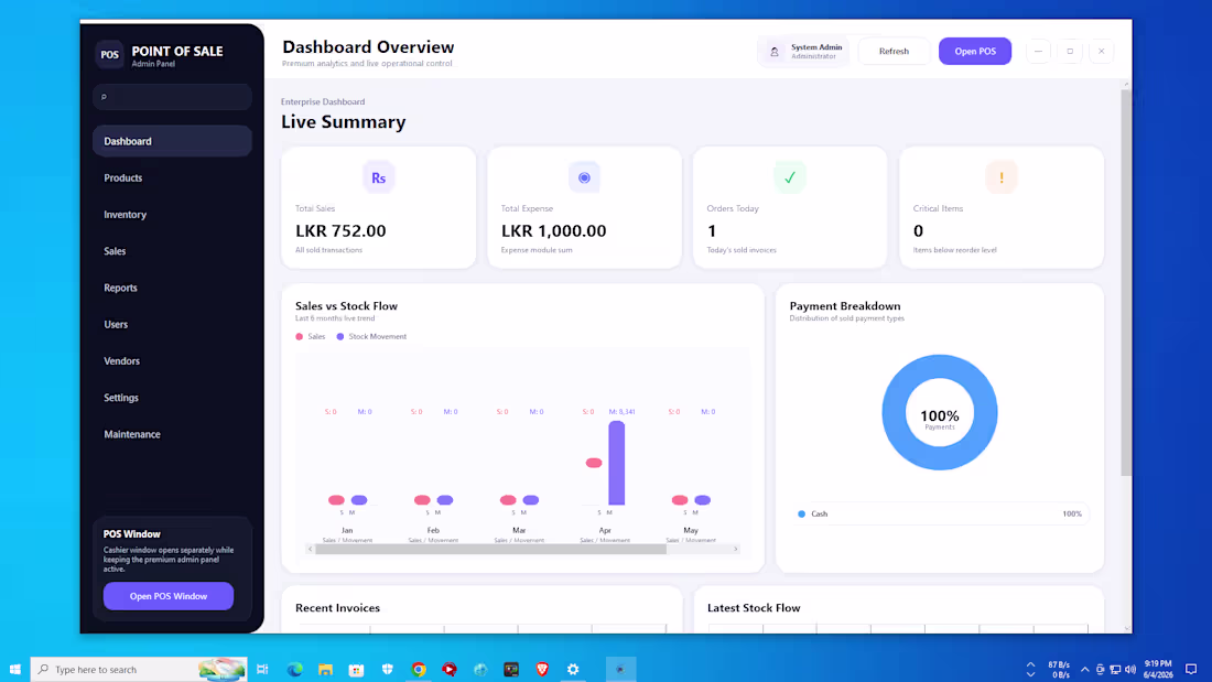 Cover image for Point Of Sale System for