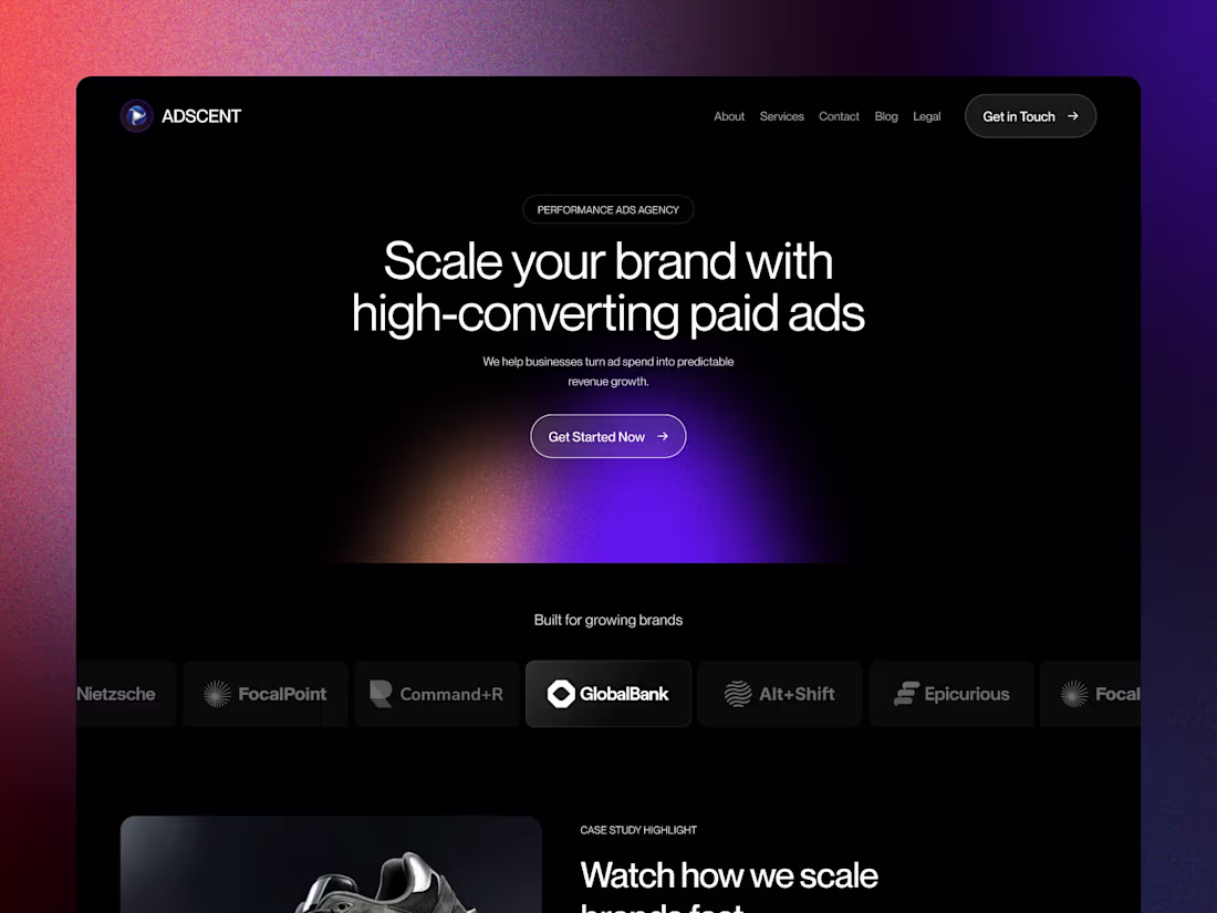 Cover image for Adscent — Ads Agency Template