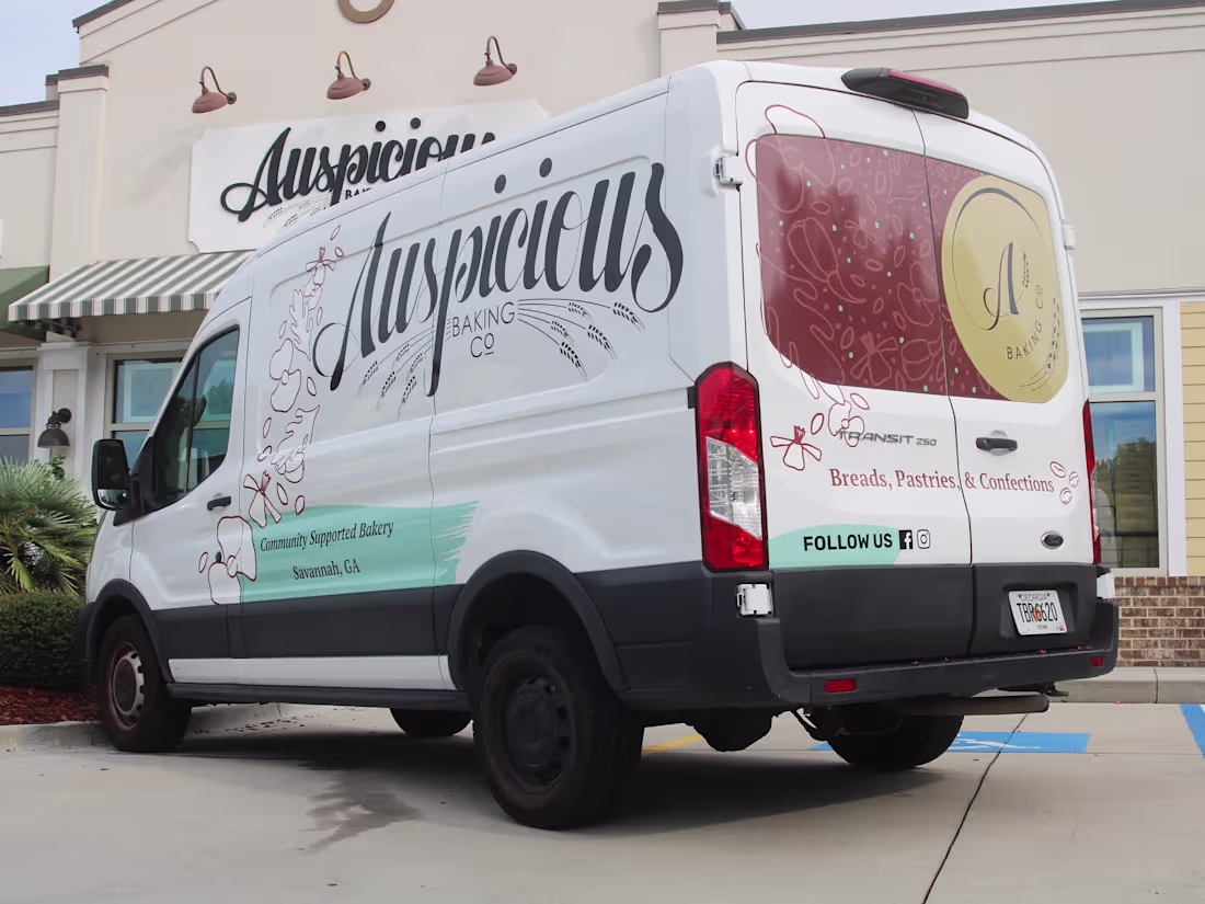 Cover image for Auspicious Baking Co. Vehicle Graphics Project