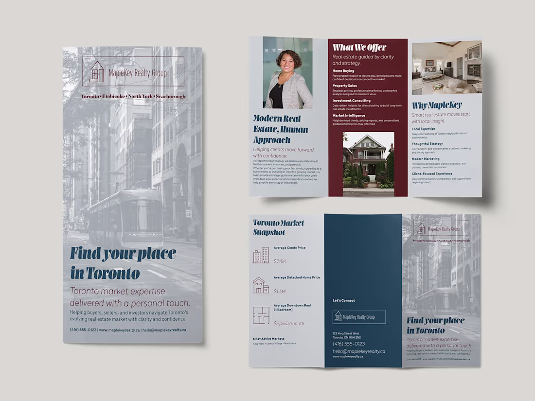 Cover image for Tri-folded brochure
Designed to introduce the