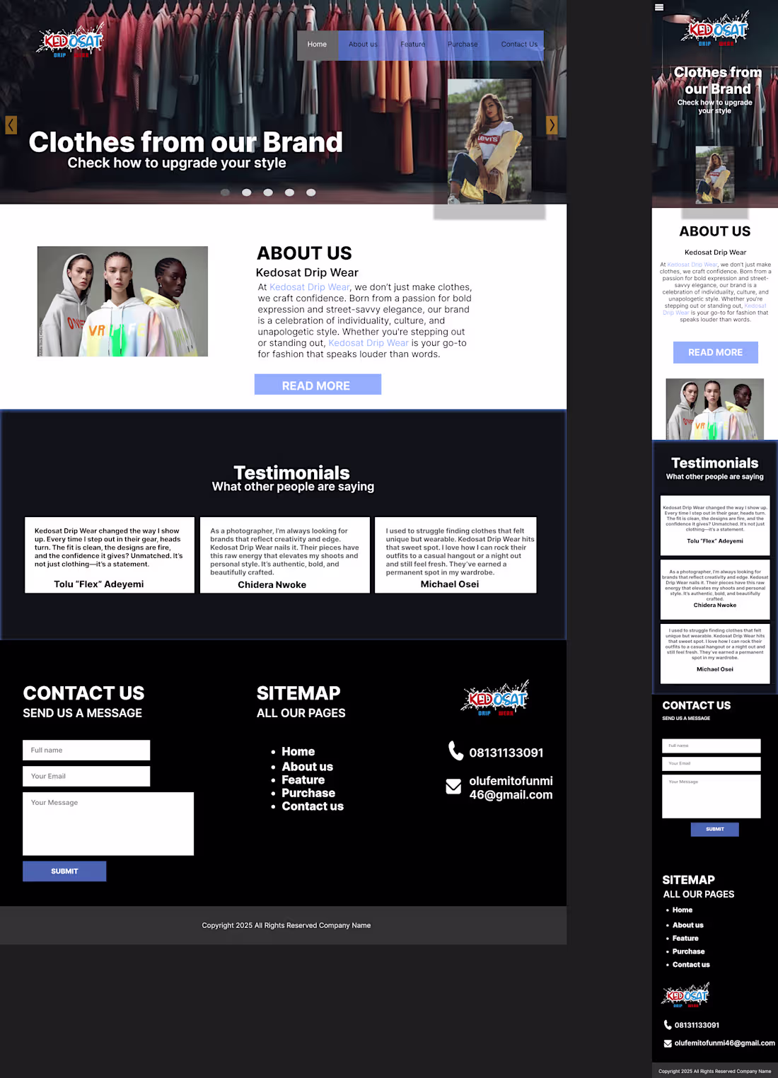 Cover image for Brand Website Design For Kedosat Drip Wear