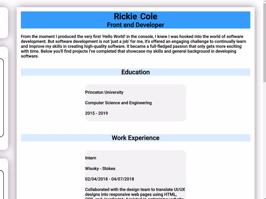 Cover image for Resume Maker Web App