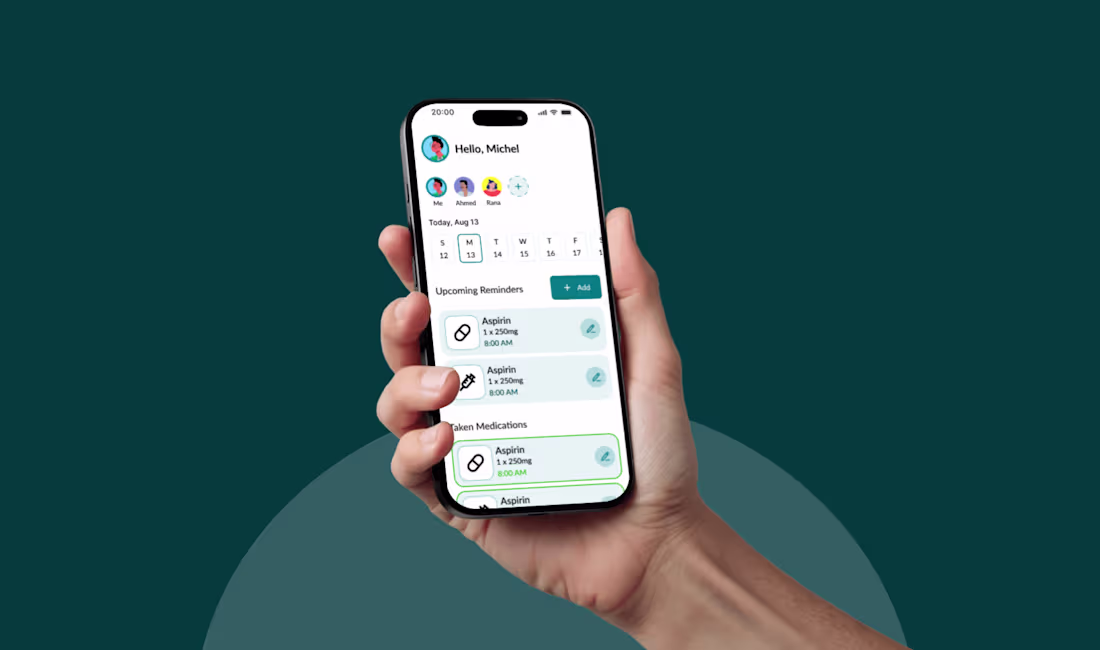 Cover image for Dozie - medication reminder app..
Made