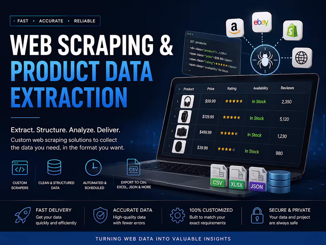 Cover image for Web Scraping & Product Data Extraction