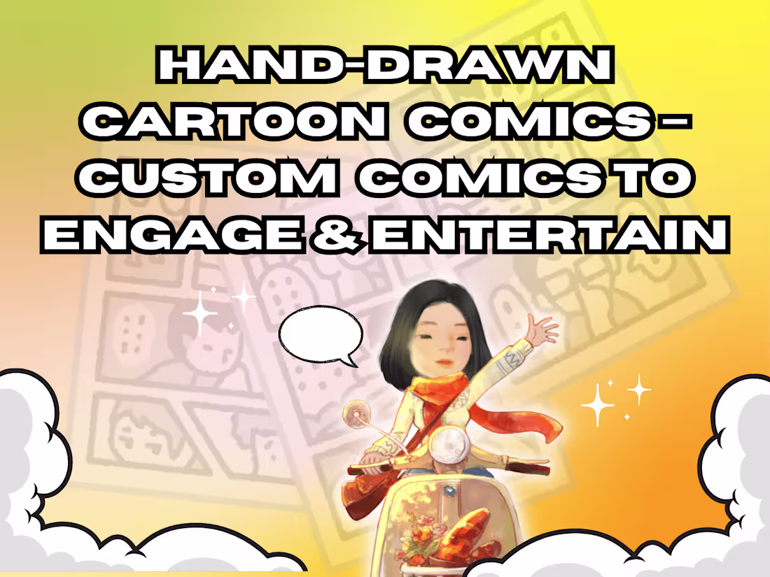 Cover image for Custom Hand-Drawn Cartoon Comics for Social Media