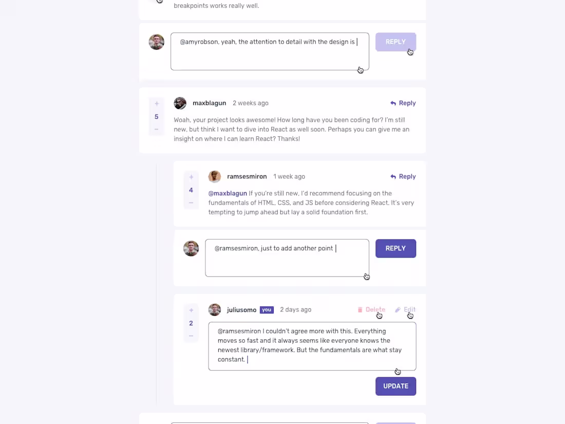 Cover image for BUILD AN INTERACTIVE COMMENT SECTION