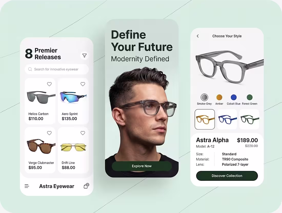 Cover image for Astra Eyewear Premium E-commerce Mobile