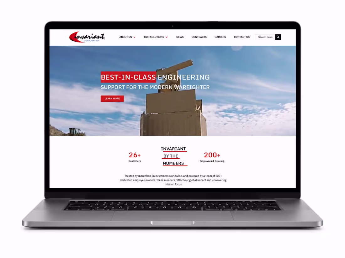Cover image for Invariant Corporation: Building a Stronger Digital Presence for a Mission-Ready Engineering Brand