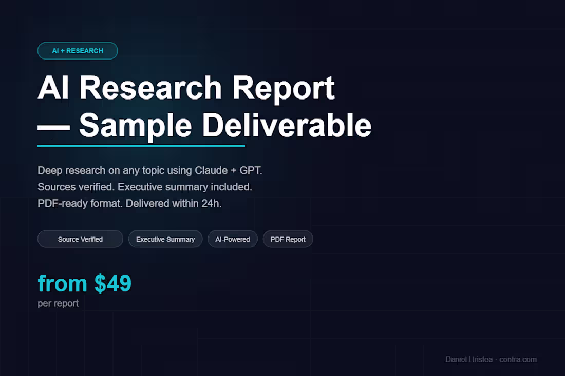 Cover image for AI Research Report — sample