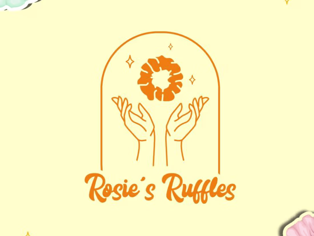 Cover image for Rosie’s Ruffles - Handmade scrunchies Branding Design