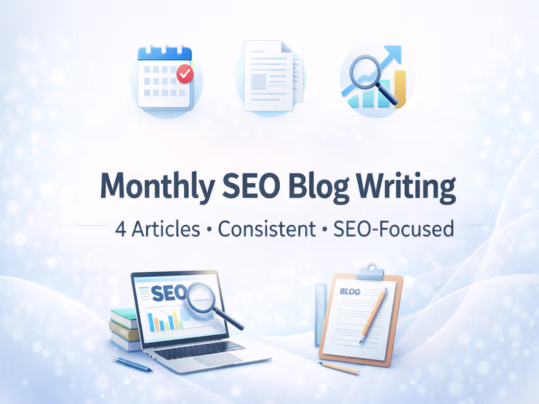 Cover image for Monthly SEO Blog Writing Package (4 Articles)
