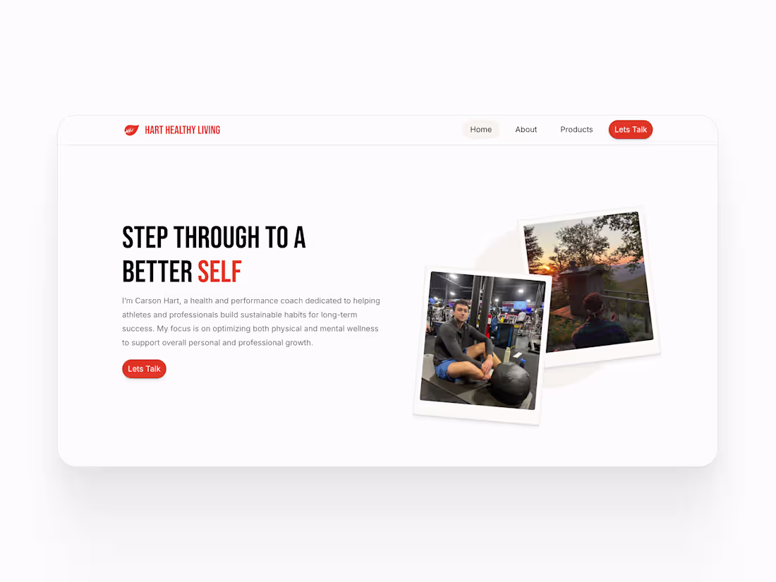Cover image for Hart Healthy Living (Framer website)