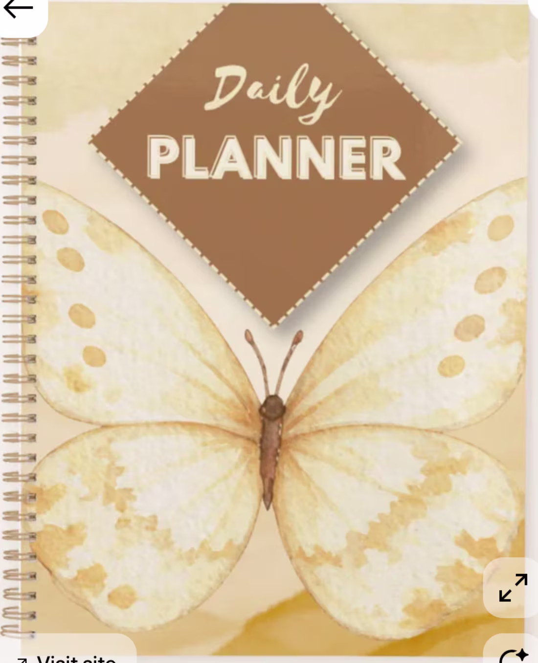 Cover image for "Elegant Butterfly-themed Daily Planner design,