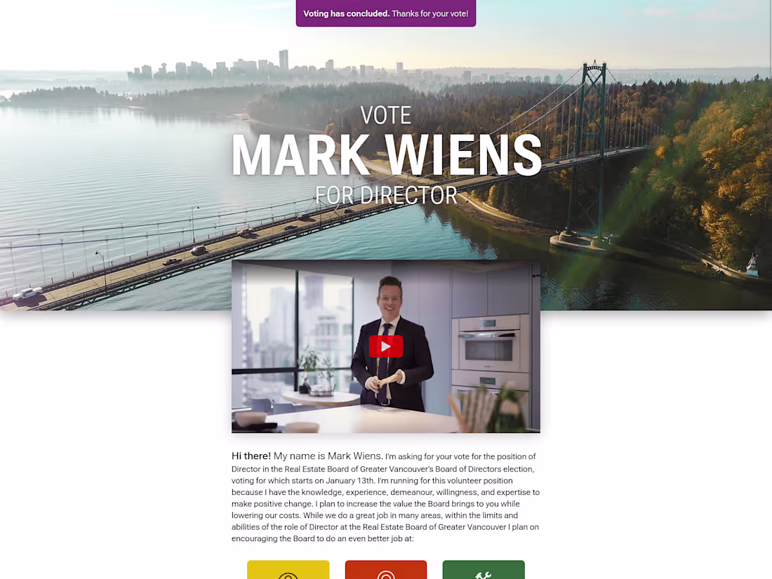 Cover image for Vote Mark Wiens