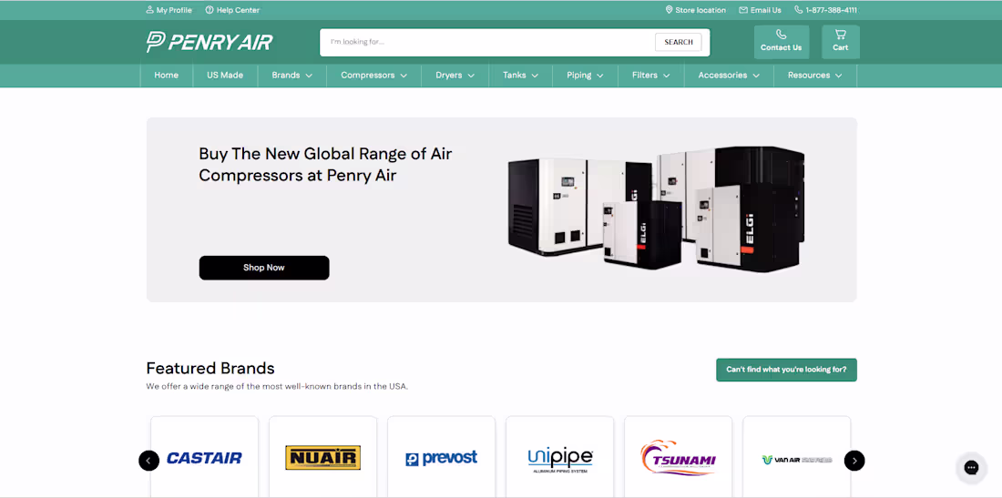Cover image for Shopify - Penry Air Shopify E-commerce