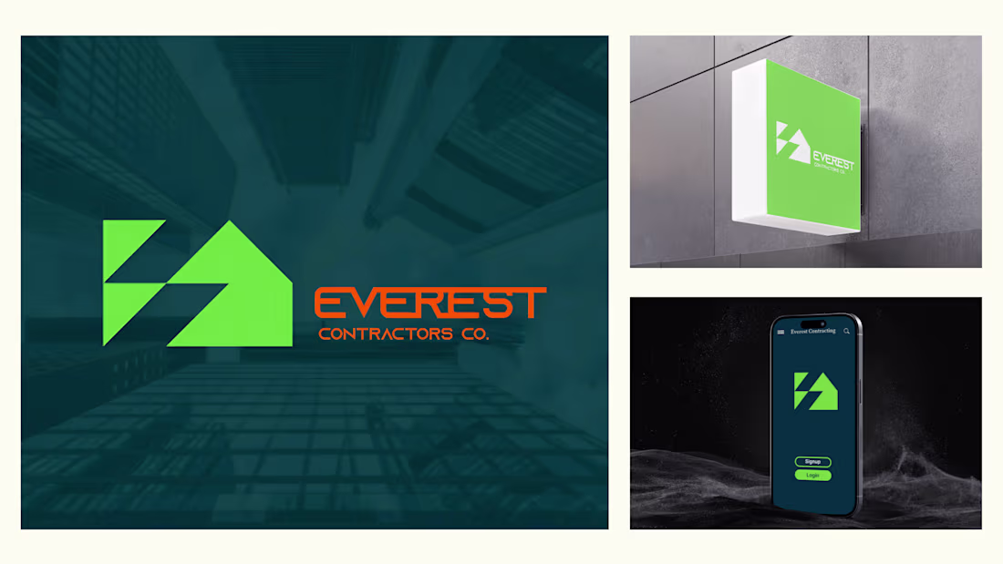 Cover image for Contractor logo design I construction brand identity 