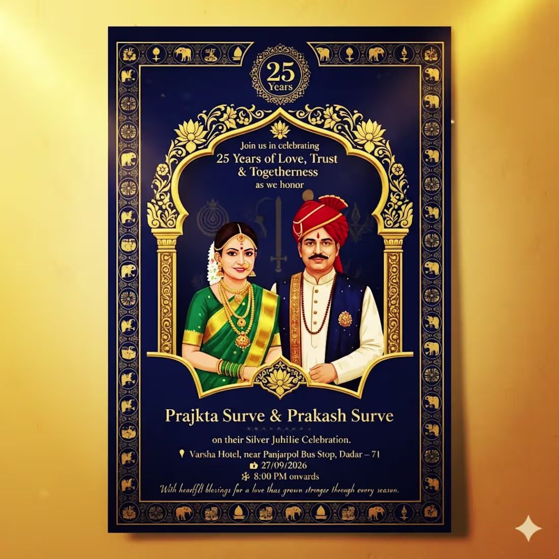 Cover image for Customized Indian wedding invitation template