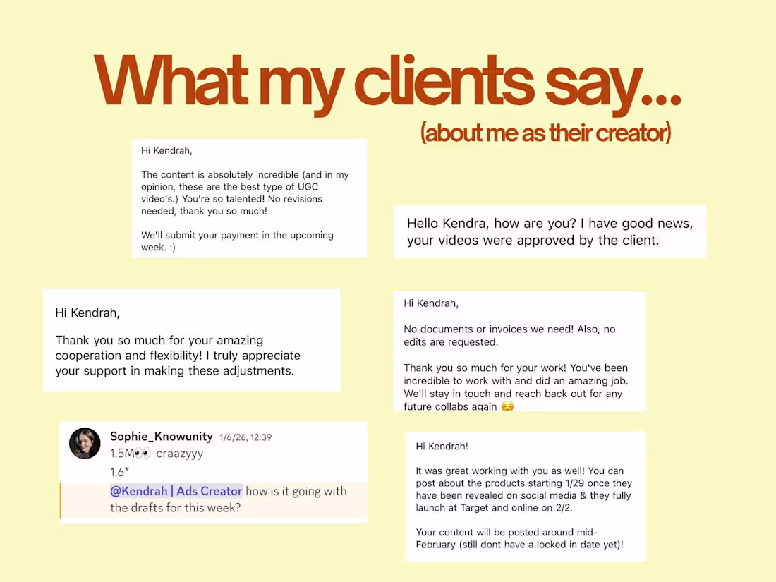 Cover image for What my clients have to say about working with me 🎀🎬