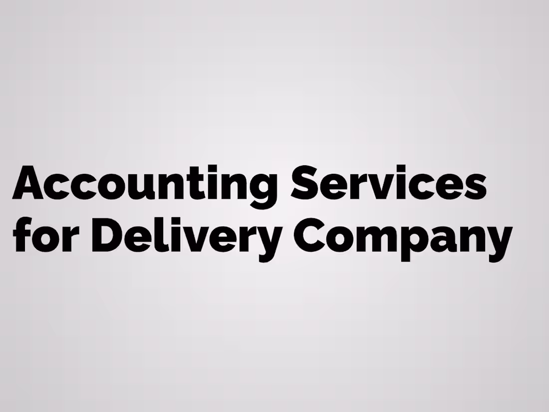 Cover image for Bookkeeping & Invoicing for Delivery Services