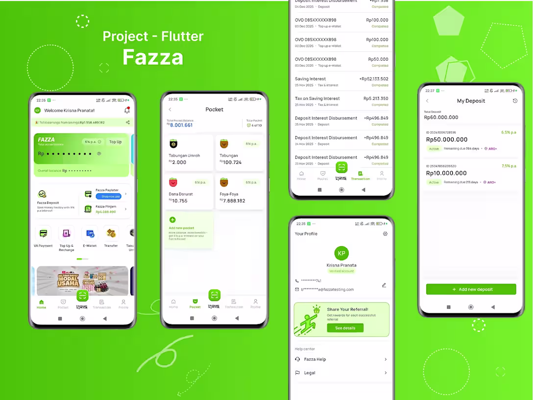 Cover image for In the Fazza project, I developed a financial mobile applica...