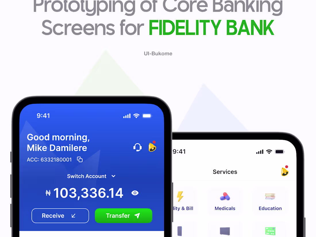 Cover image for A redesign of an existing mobile bank app and a video protot...