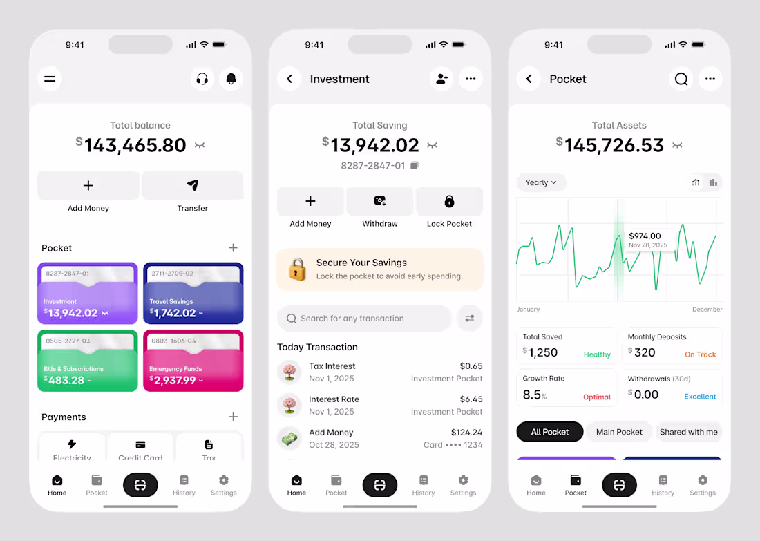 Cover image for Banking app mobile design