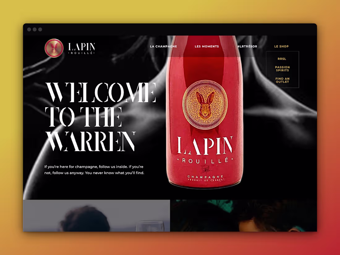 Cover image for Lapin Rouille Champagne brand - Welcome to the Warren 
