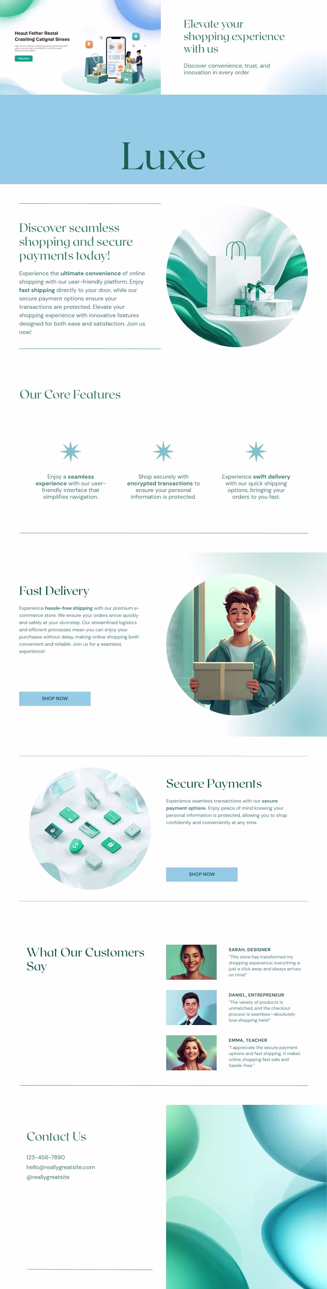 Cover image for Designed a modern e-commerce landing