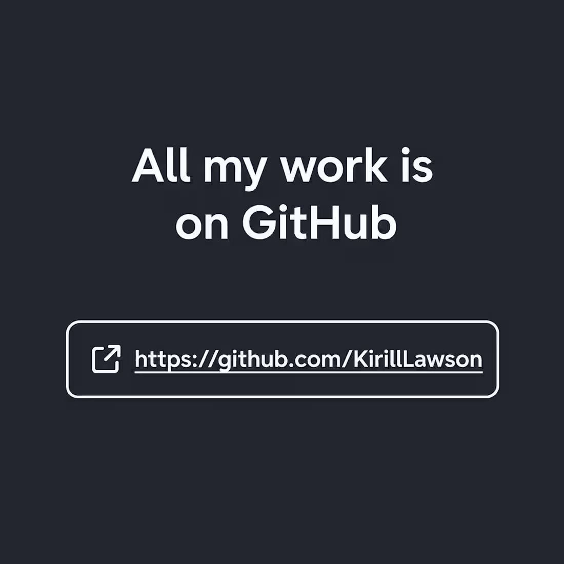 Cover image for MY GITHUB: https://github.com/KirillLawson 