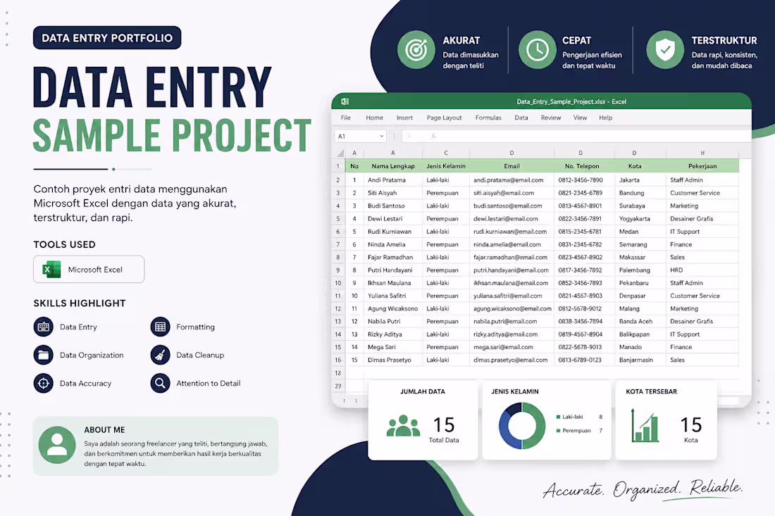 Cover image for I Will Do Accurate Data Entry in Microsoft Excel