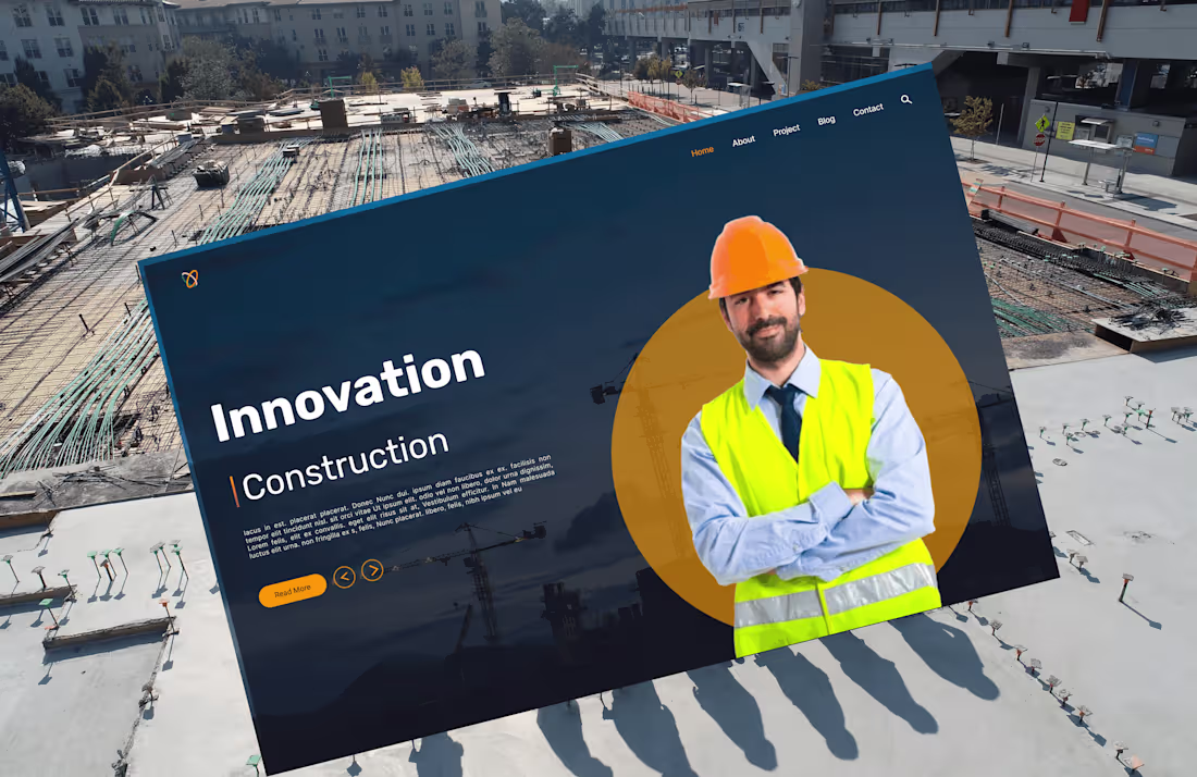 Cover image for Redesign of a construction website