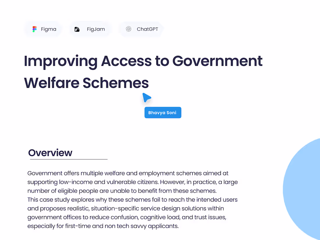 Cover image for Improving Access to Government Welfare Schemes