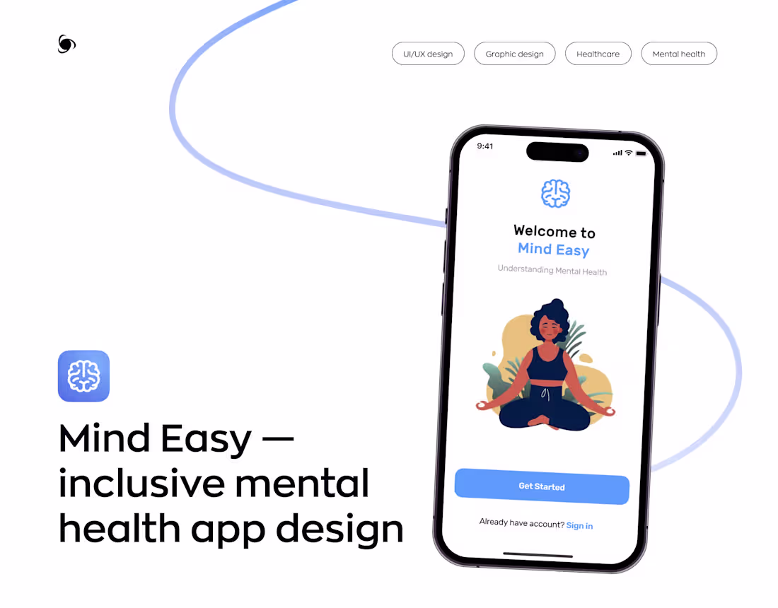 Cover image for Mind Easy – mental health app design | Ronas IT