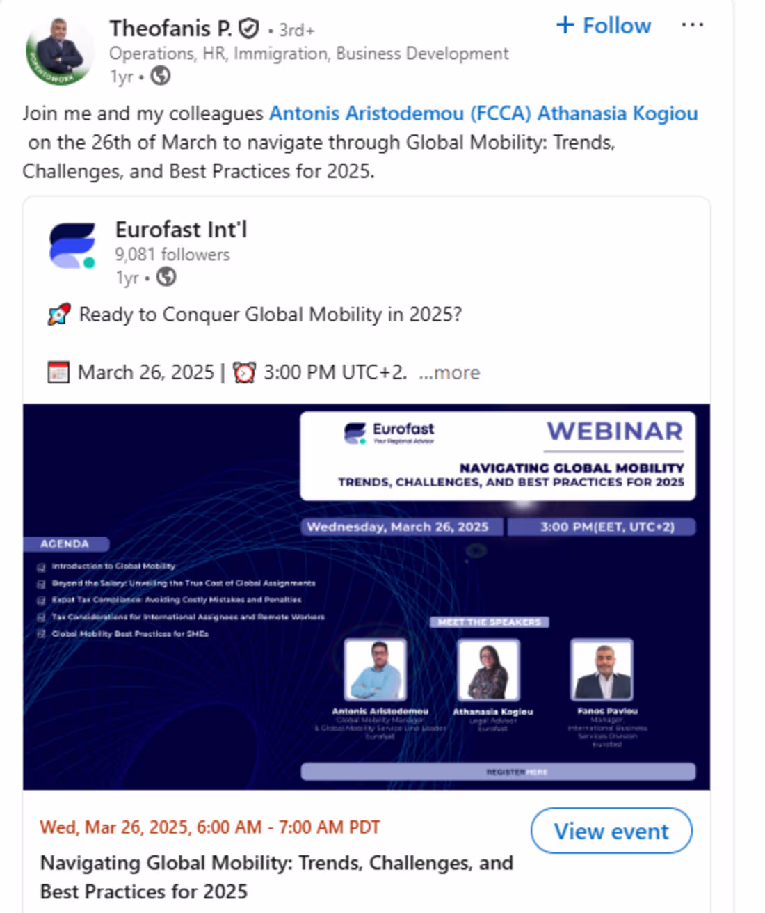 Cover image for Global Mobility Webinar set up