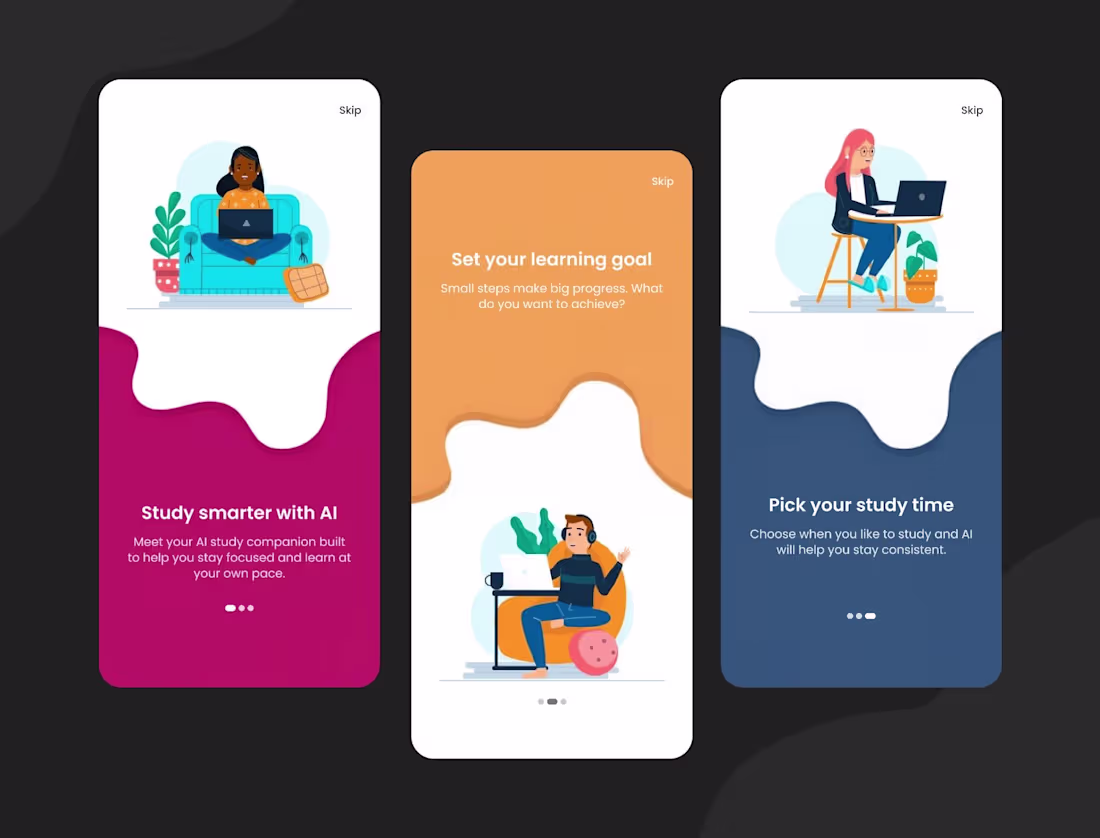Cover image for An onboarding screen for Ai study companion Apo