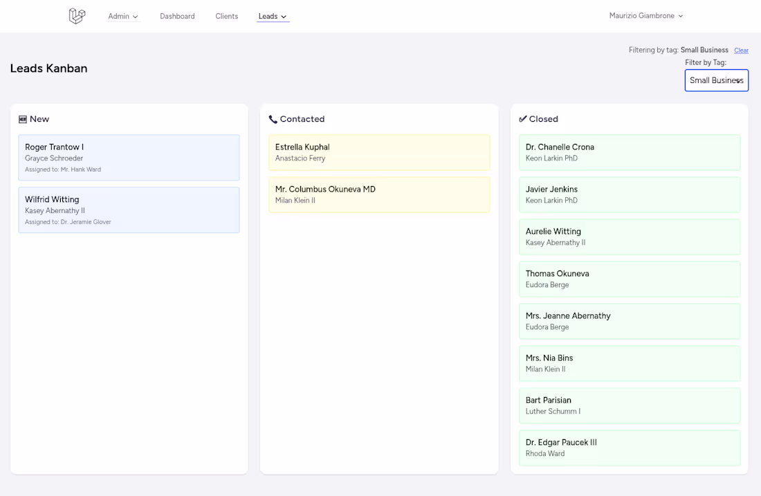 Cover image for MiniCRM TALL stack (Tailwind, Alpine, Laravel, Livewire)