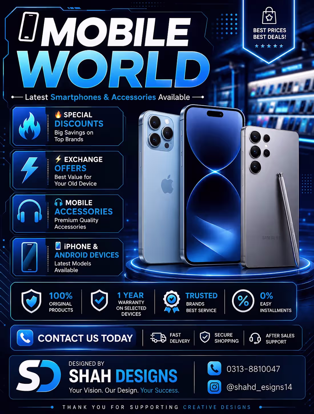 Cover image for 📱 Mobile World Advertisement
Designed a