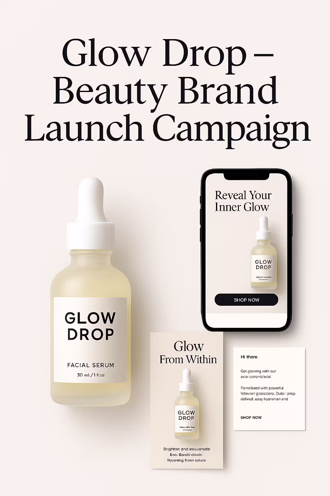 Cover image for Glow Drop – Beauty Brand Launch Campaign Developed a full di...