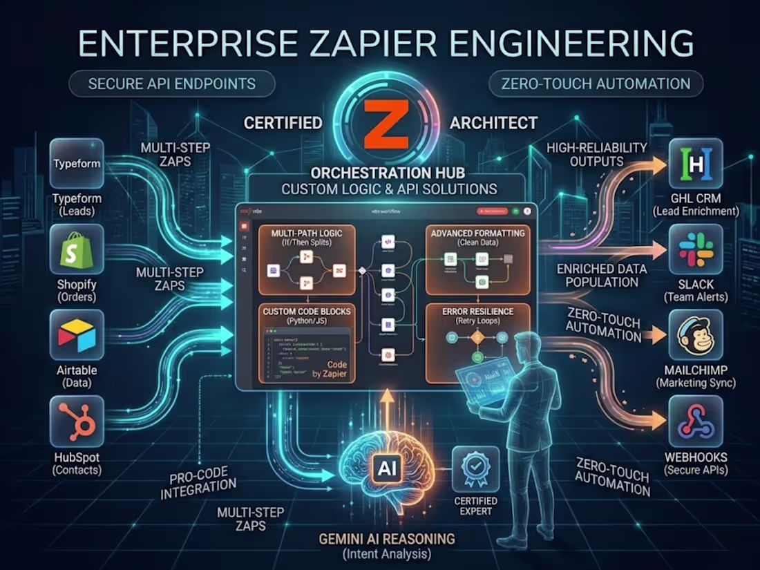 Cover image for Enterprise Zapier Engineering | Custom Logic & API Solutions