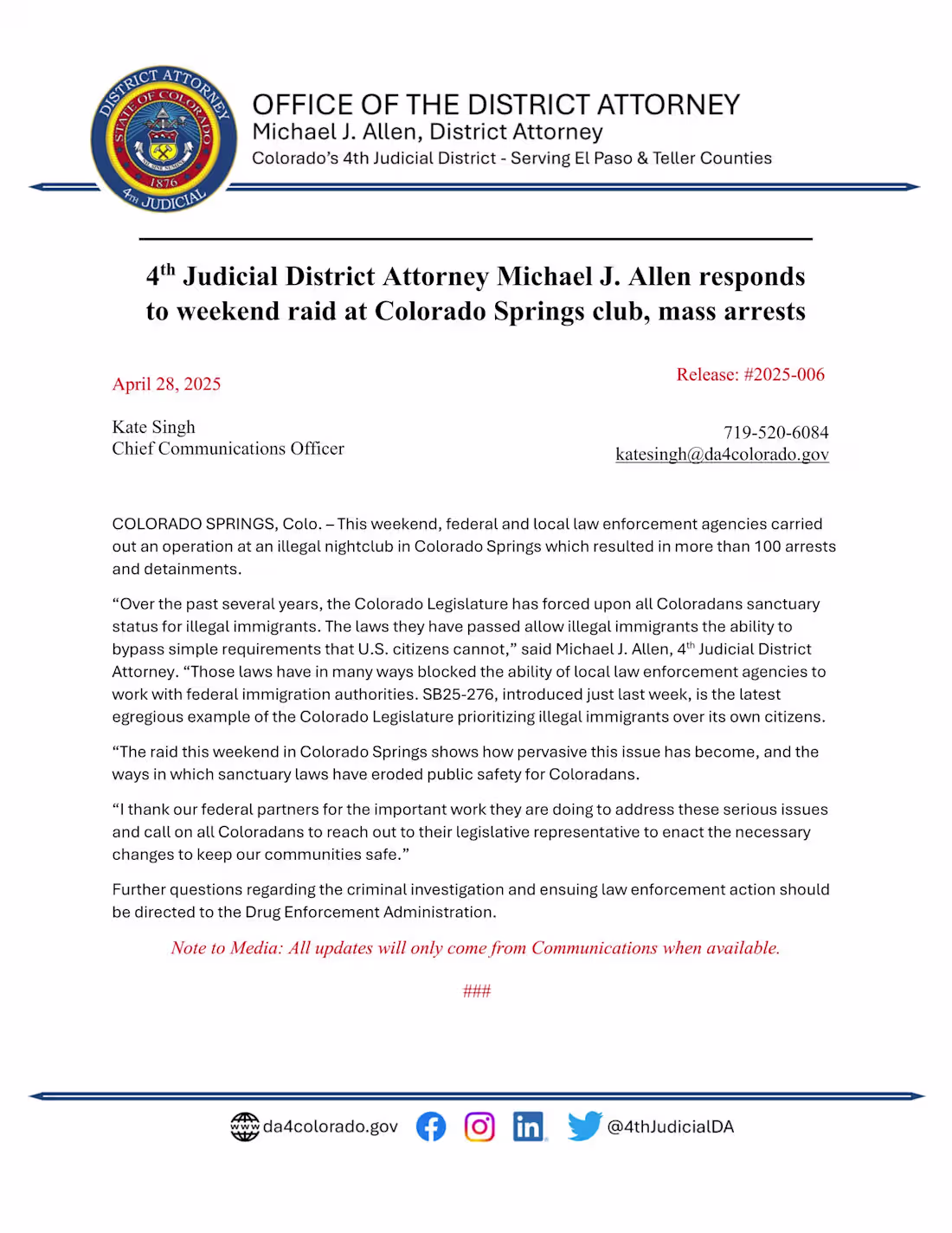 Cover image for Press Release