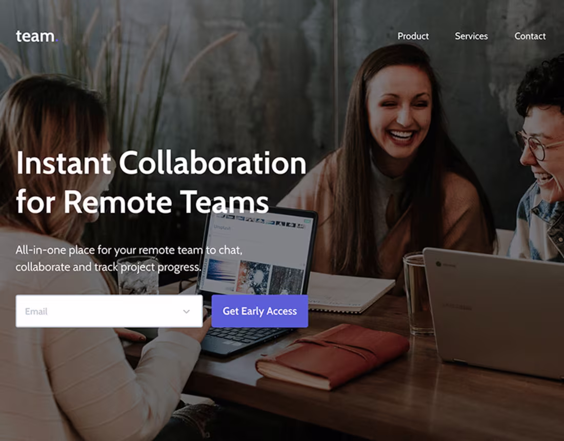 Cover image for team.app - Landing Page Design