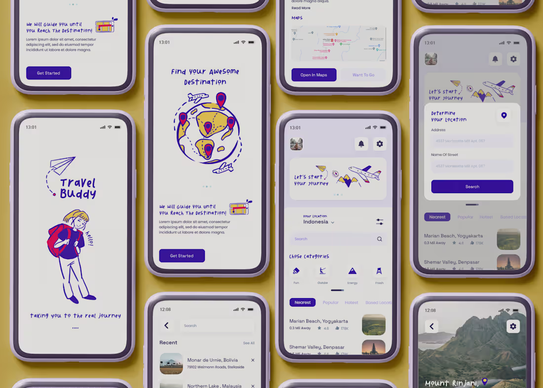 Cover image for a travel app design 