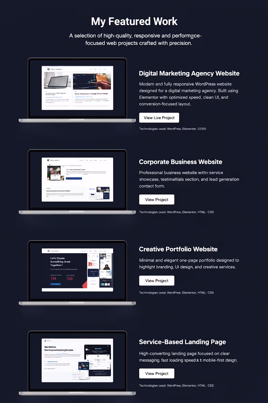 Cover image for This section showcases multiple client