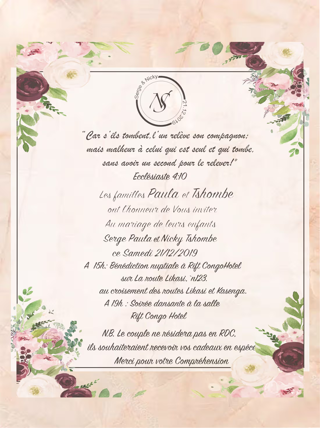 Cover image for wedding invitation